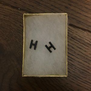 Letter "H" earrings